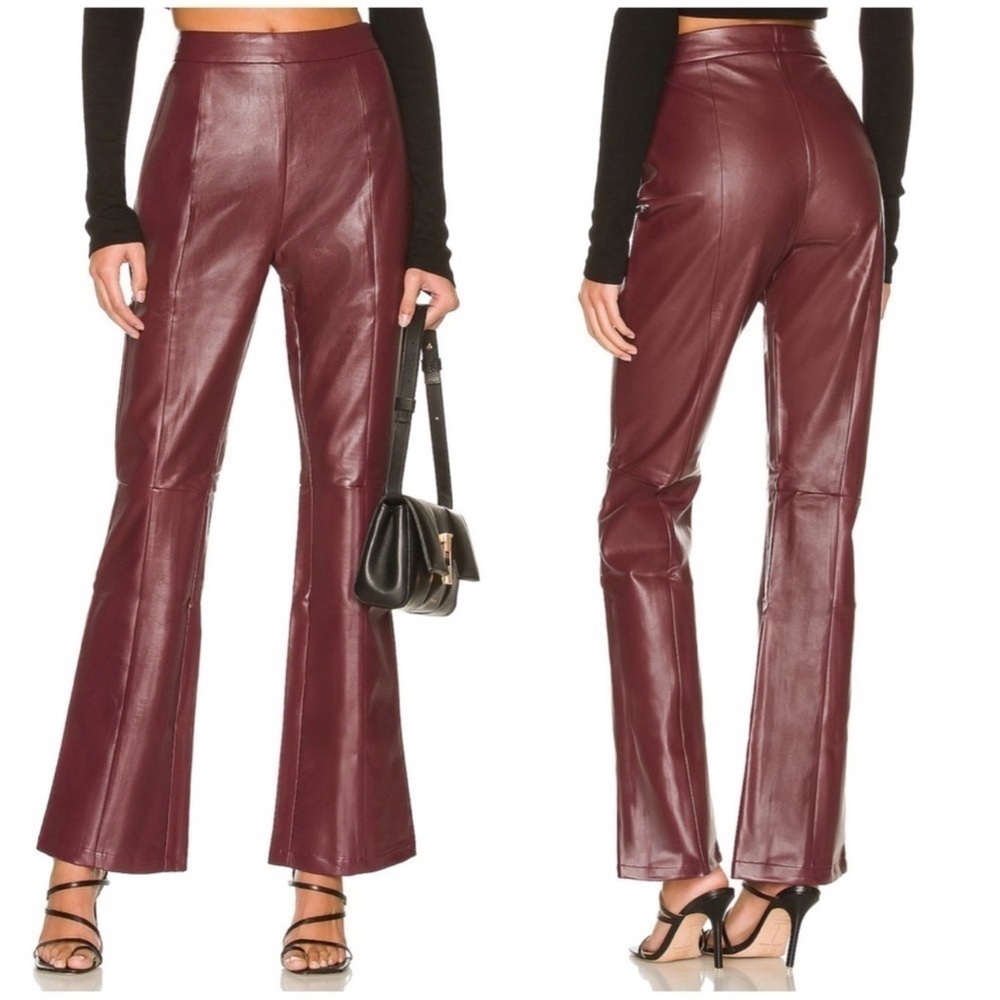 Revolve Superdown Marisol Flare Pants in Oxblood Size M